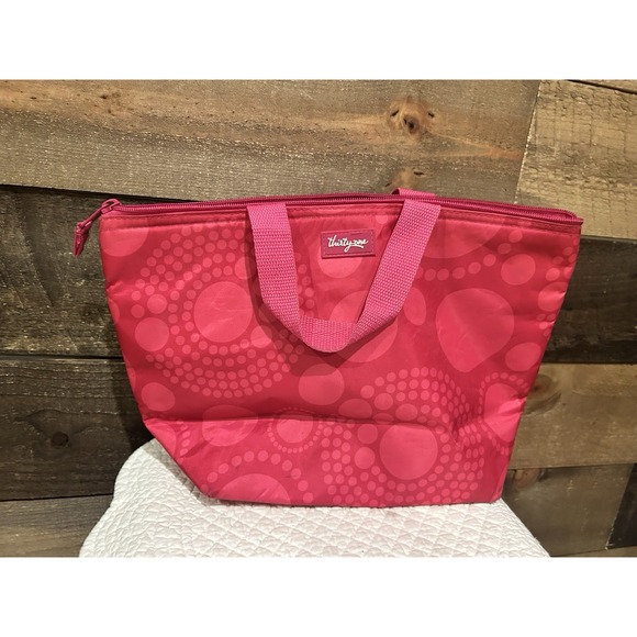 Thirty One Lunch Bag Pink Circles EUC